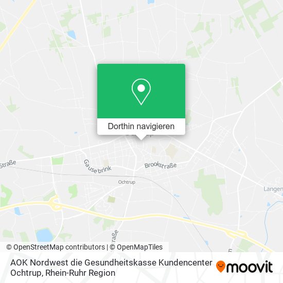 AOK Nordwest die Gesundheitskasse Kundencenter Ochtrup Karte