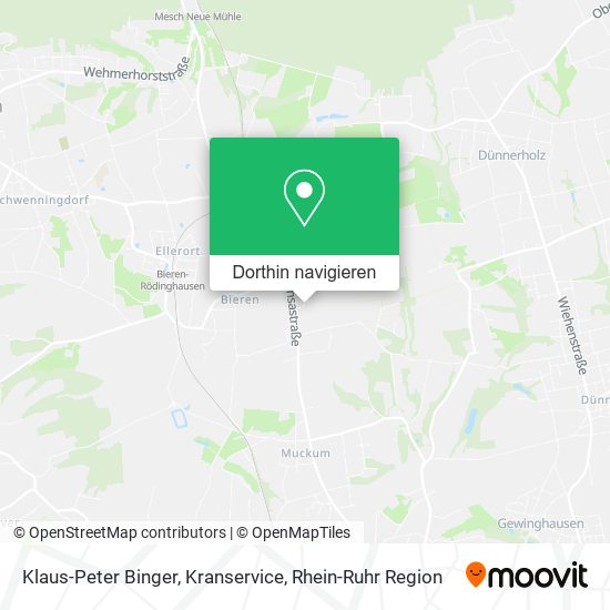 Klaus-Peter Binger, Kranservice Karte