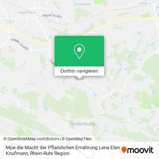 Mpe die Macht der Pflanzlichen Ernährung Lena Elen Knufmann Karte
