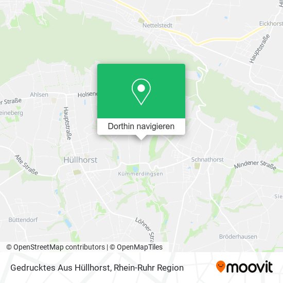 Gedrucktes Aus Hüllhorst Karte