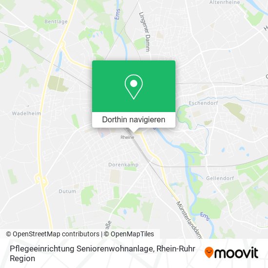 Pflegeeinrichtung Seniorenwohnanlage Karte
