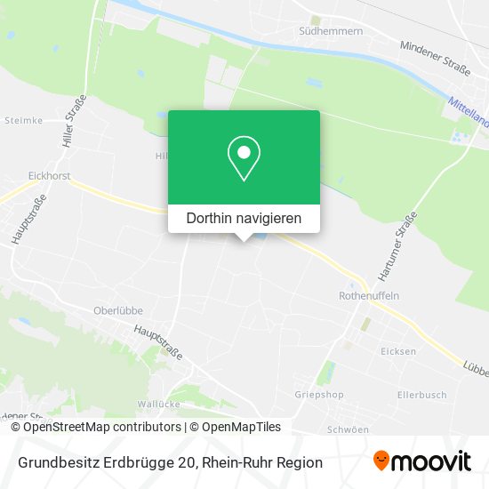 Grundbesitz Erdbrügge 20 Karte