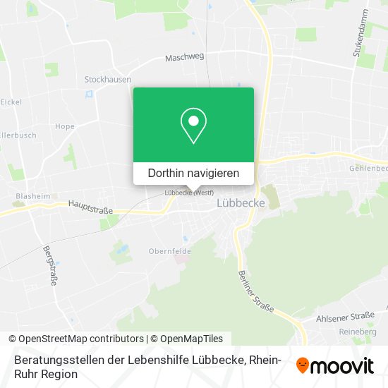 Beratungsstellen der Lebenshilfe Lübbecke Karte