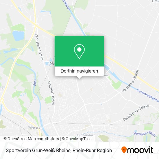 Sportverein Grün-Weiß Rheine Karte
