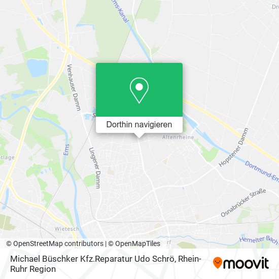 Michael Büschker Kfz.Reparatur Udo Schrö Karte