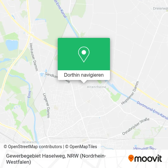 Gewerbegebiet Haselweg Karte