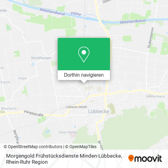 Morgengold Frühstücksdienste Minden-Lübbecke Karte