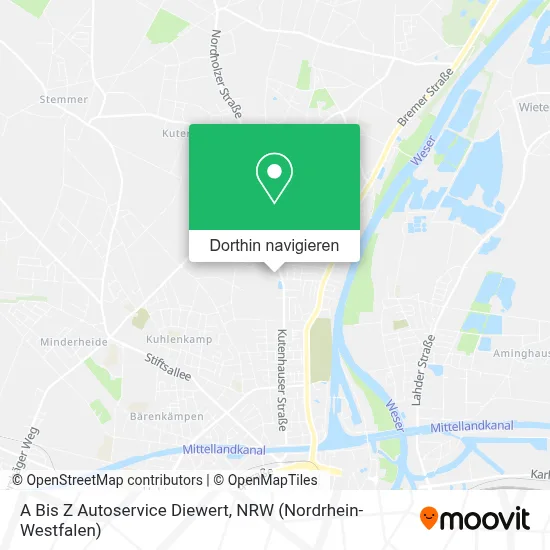 A Bis Z Autoservice Diewert Karte