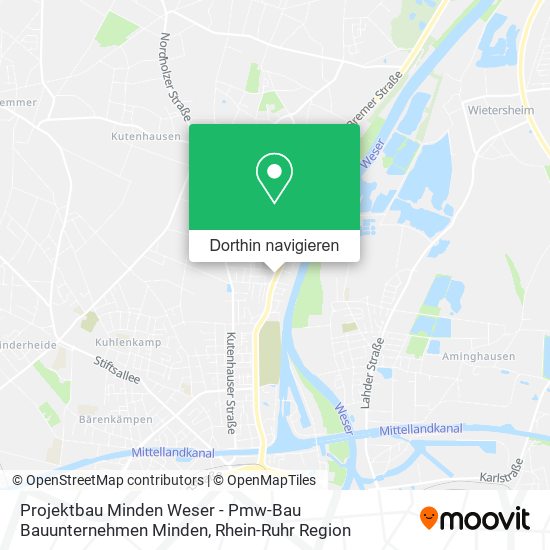Projektbau Minden Weser - Pmw-Bau Bauunternehmen Minden Karte