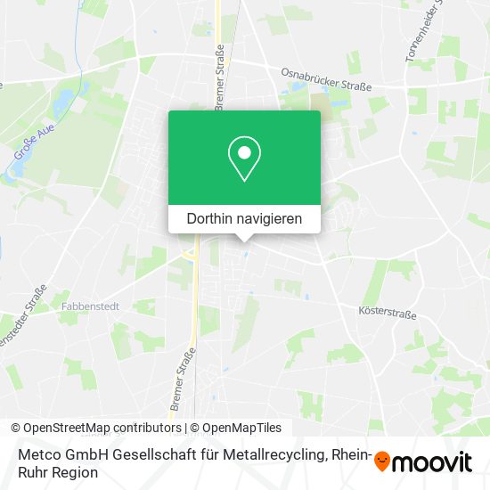 Metco GmbH Gesellschaft für Metallrecycling Karte