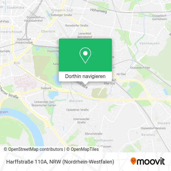 Harffstraße 110A Karte