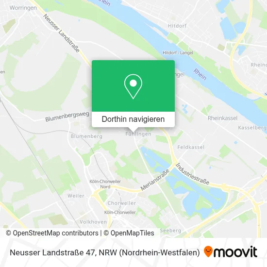 Neusser Landstraße 47 Karte