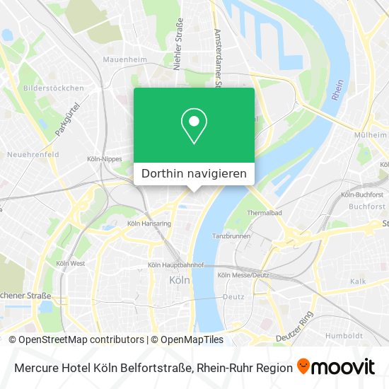 Mercure Hotel Köln Belfortstraße Karte
