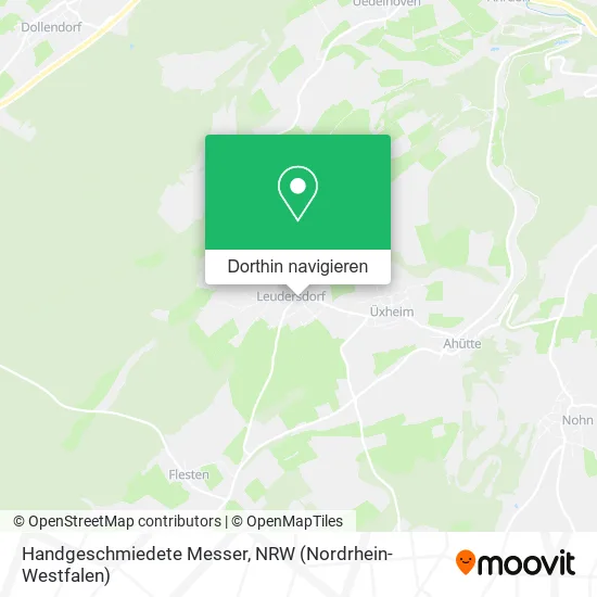 Handgeschmiedete Messer Karte