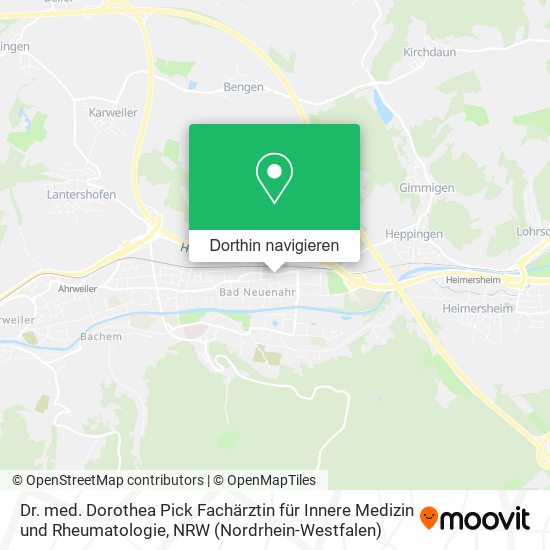 Dr. med. Dorothea Pick Fachärztin für Innere Medizin und Rheumatologie Karte