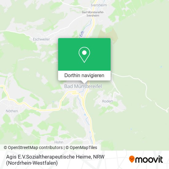 Agis E.V.Sozialtherapeutische Heime Karte