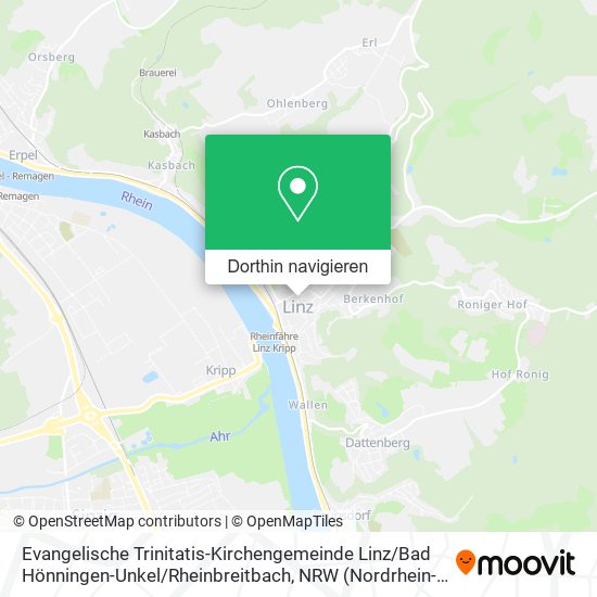 Evangelische Trinitatis-Kirchengemeinde Linz / Bad Hönningen-Unkel / Rheinbreitbach Karte
