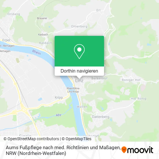 Aums Fußpflege nach med. Richtlinien und Maßagen Karte
