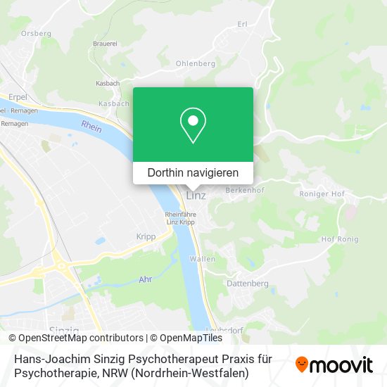Hans-Joachim Sinzig Psychotherapeut Praxis für Psychotherapie Karte
