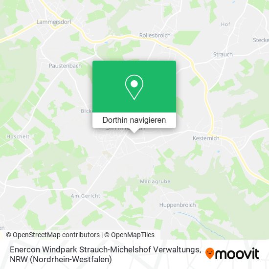 Enercon Windpark Strauch-Michelshof Verwaltungs Karte