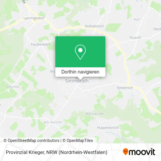 Provinzial Krieger Karte