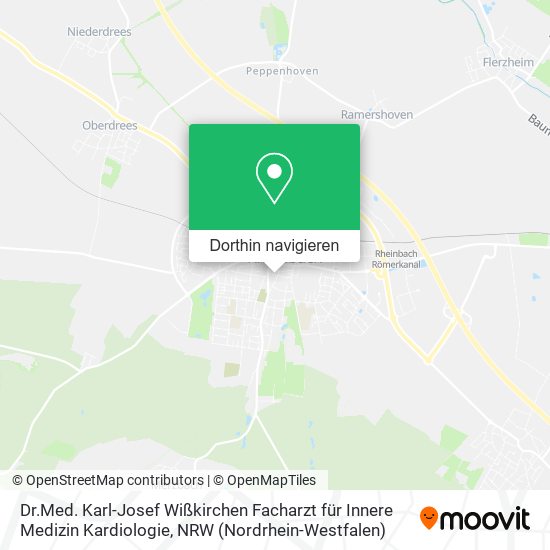 Dr.Med. Karl-Josef Wißkirchen Facharzt für Innere Medizin Kardiologie Karte