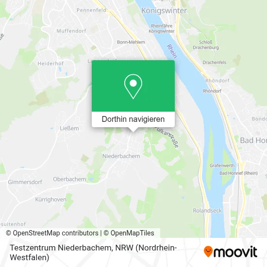 Testzentrum Niederbachem Karte