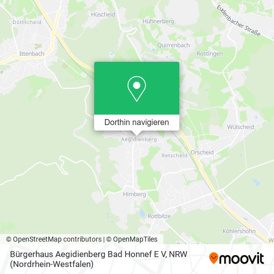 Bürgerhaus Aegidienberg Bad Honnef E V Karte
