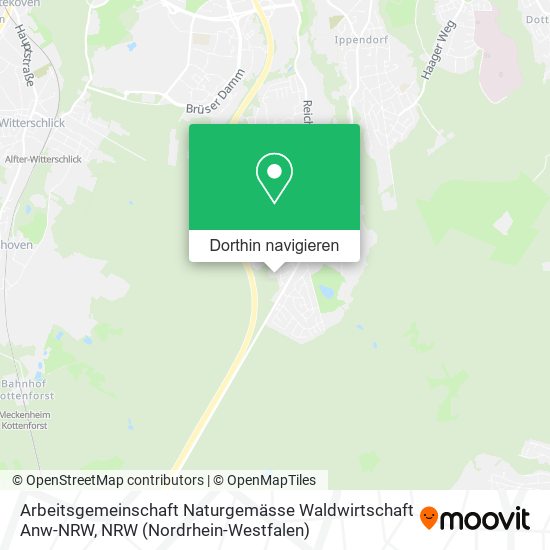 Arbeitsgemeinschaft Naturgemässe Waldwirtschaft Anw-NRW Karte