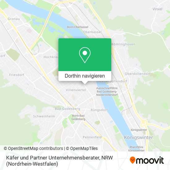 Käfer und Partner Unternehmensberater Karte