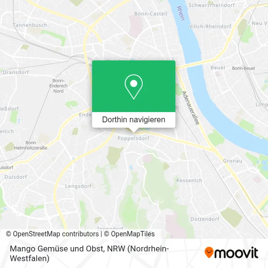 Mango Gemüse und Obst Karte