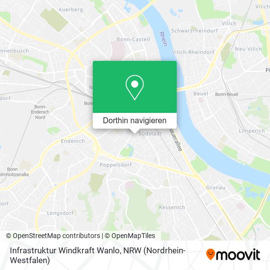 Infrastruktur Windkraft Wanlo Karte