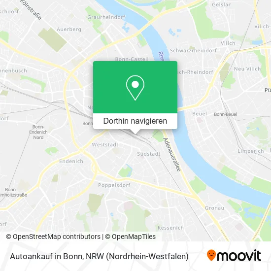 Autoankauf in Bonn Karte