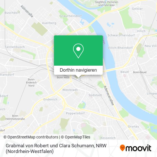 Grabmal von Robert und Clara Schumann Karte