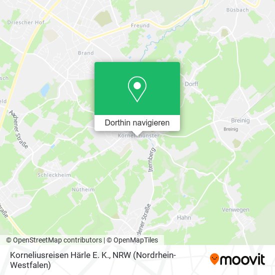 Korneliusreisen Härle E. K. Karte