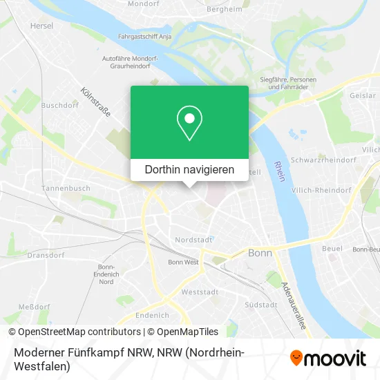 Moderner Fünfkampf NRW Karte