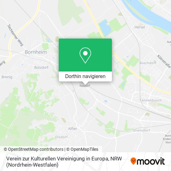 Verein zur Kulturellen Vereinigung in Europa Karte