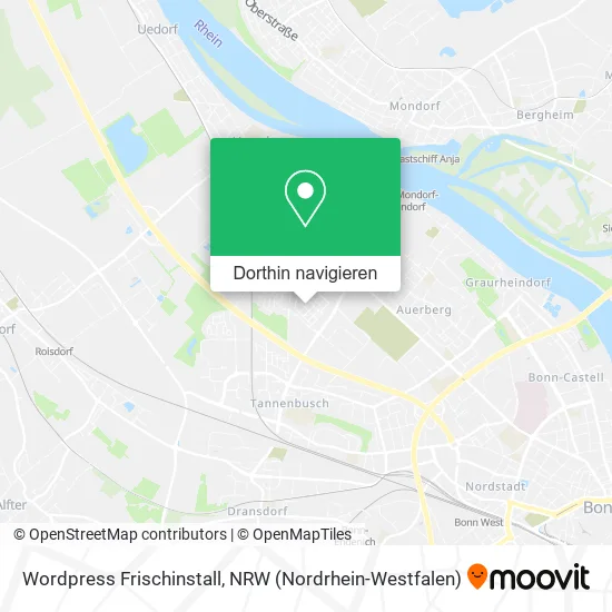 Wordpress Frischinstall Karte