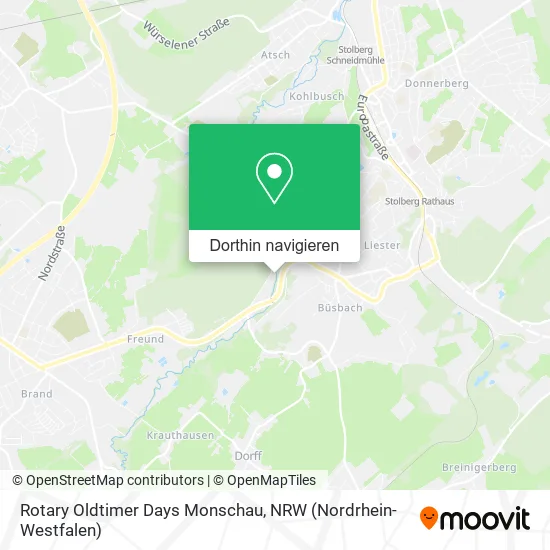 Rotary Oldtimer Days Monschau Karte