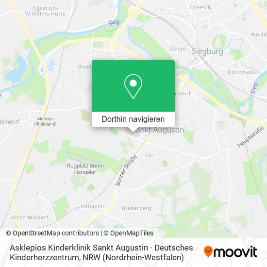 Asklepios Kinderklinik Sankt Augustin - Deutsches Kinderherzzentrum Karte