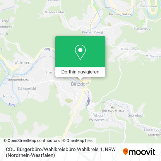 CDU Bürgerbüro / Wahlkreisbüro Wahlkreis 1 Karte