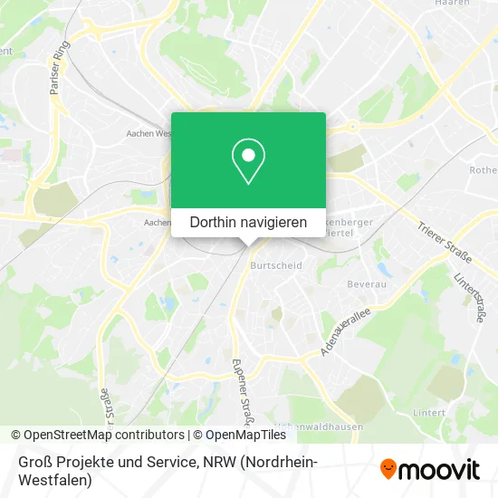 Groß Projekte und Service Karte