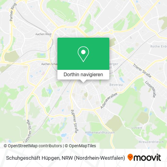Schuhgeschäft Hüpgen Karte