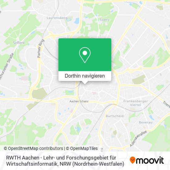 RWTH Aachen - Lehr- und Forschungsgebiet für Wirtschaftsinformatik Karte