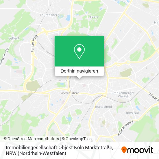 Immobiliengesellschaft Objekt Köln Marktstraße Karte