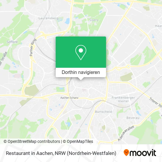 Restaurant in Aachen Karte