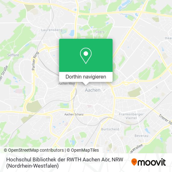 Hochschul Bibliothek der RWTH Aachen Aör Karte