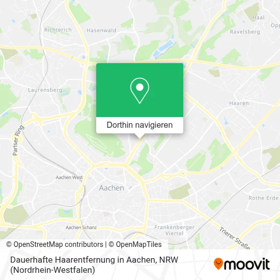 Dauerhafte Haarentfernung in Aachen Karte