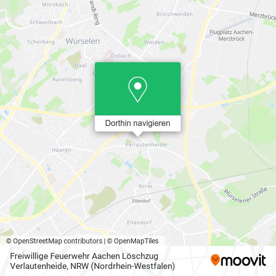 Freiwillige Feuerwehr Aachen Löschzug Verlautenheide Karte