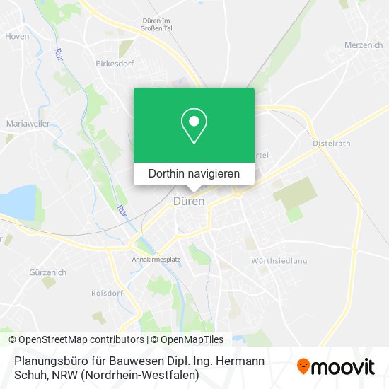 Planungsbüro für Bauwesen Dipl. Ing. Hermann Schuh Karte